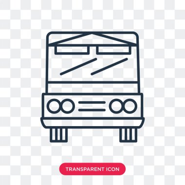 Saydam arka plan üzerinde okul otobüsü logo tasarımı izole okul otobüsü vektör simgesi
