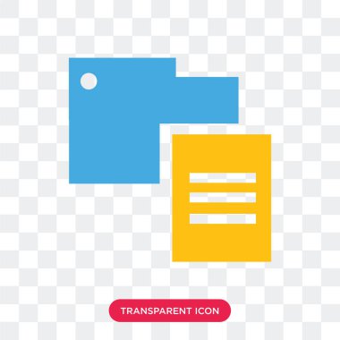 Saydam arka plan üzerinde klasör lo izole klasör vektör simgesi