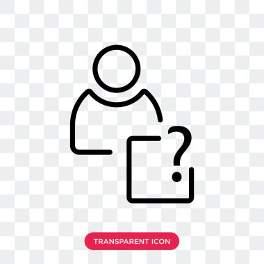 Saydam arka plan üzerinde izole vektör simge soran lo soran