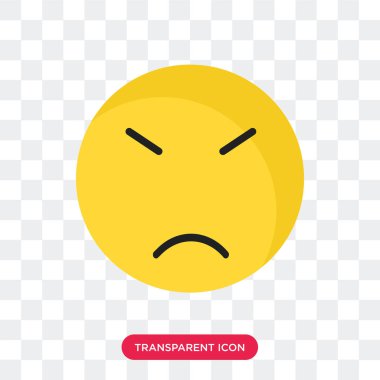 Saydam arka plan üzerinde Angr izole kızgın gülümseme vektör simgesi