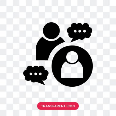 Saydam arka plan üzerinde raporlarınızı izole tartışma vektör simgesi