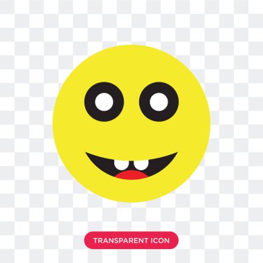 Saydam arka plan üzerinde gülümseme logo izole gülümseme vektör simgesi