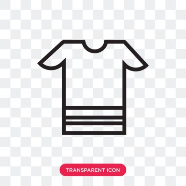 saydam arka plan üzerinde t-shirt izole t-shirt vektör simgesi 