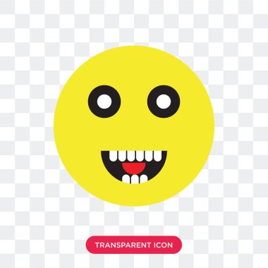 Saydam arka plan üzerinde gülümseme logo izole gülümseme vektör simgesi