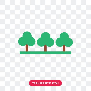 Saydam arka plan üzerinde orman lo izole orman vektör simgesi