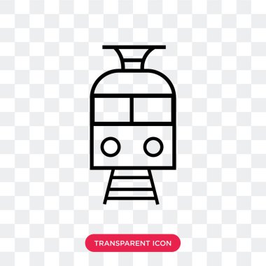 Saydam arka plan üzerinde tren logo izole tren vektör simgesi