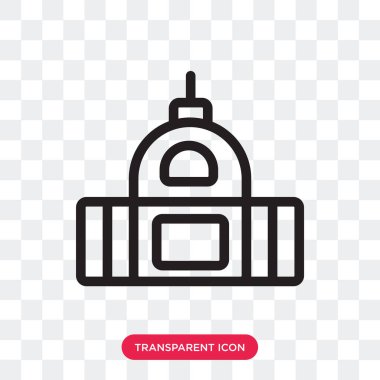 Saydam arka plan üzerinde Capitol izole Capitol vektör simgesi 