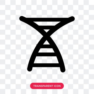 Saydam arka plan üzerinde Dna logo des izole Dna vektör simgesi