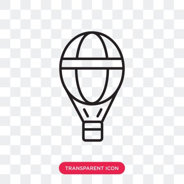 Sıcak hava balon vektör simge şeffaf arka plan, sıcak hava balon logo tasarımı izole