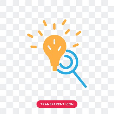 Saydam arka plan üzerinde büyüteç logo izole Büyüteç vektör simgesi