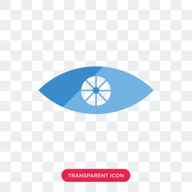 Saydam arka plan üzerinde insan izole insan göz vektör simgesi 