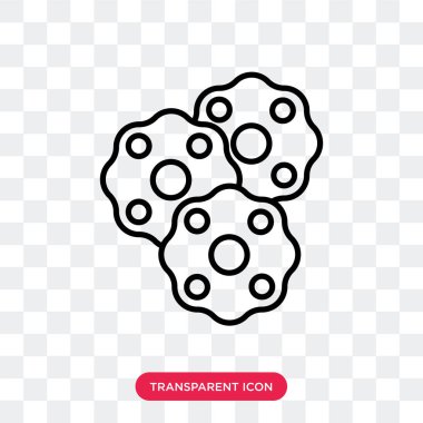 Saydam arka plan üzerinde bisküvi logo tasarımı izole bisküvi vektör simgesi