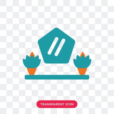 Saydam arka plan üzerinde ayna lo izole ayna vektör simgesi