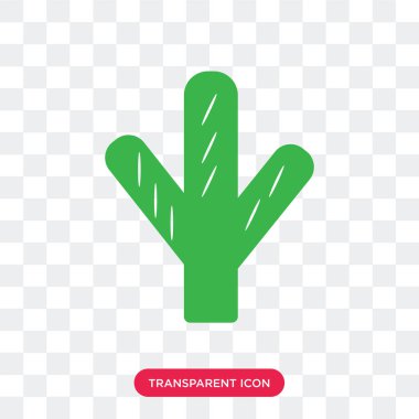 Saydam arka plan üzerinde büyük C izole büyük kaktüs vektör simgesi