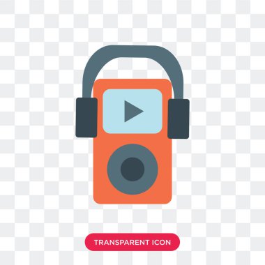 Saydam arka plan üzerinde Mp3 logo des izole Mp3 vektör simgesi