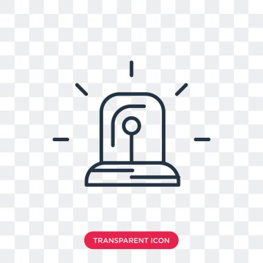 Saydam arka plan üzerinde Siren logo tasarımı izole Siren vektör simgesi