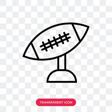 Amerikan futbol Tee vektör simgesi üzerinde şeffaf backgr izole