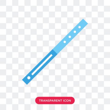 Saydam arka plan üzerinde flüt logo izole flüt vektör simgesi