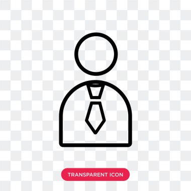 Saydam arka plan üzerinde personeli izole çalışan vektör simgesi