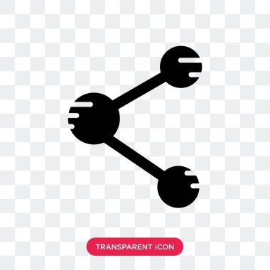 Saydam arka plan üzerinde paylaşım logo izole vektör simge paylaşmak