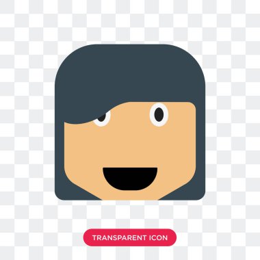 Saydam arka plan üzerinde mutlu izole mutlu gülümseme vektör simgesi