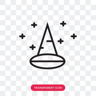 Şeffaf arka plan, şapkası logo des izole şapka vektör simgesi