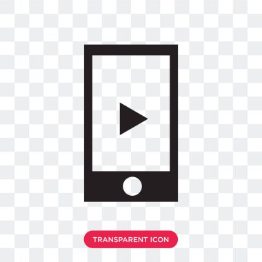 Saydam arka plan üzerinde akıllı izole Smartphone vektör simgesi