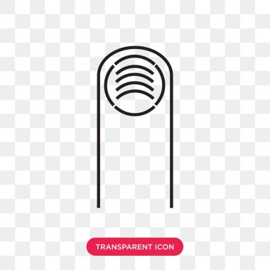 saydam arka plan üzerinde izole parmak vektör simge lo parmak