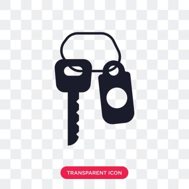 Saydam arka plan üzerinde oda ke izole Oda anahtar vektör simgesi