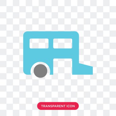 Saydam arka plan üzerinde karavan izole karavan vektör simgesi 