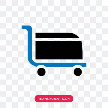 Saydam arka plan üzerinde sepeti logosu d izole vektör simge sepeti