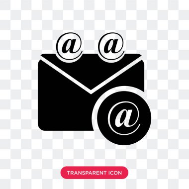 E-posta vektör simgesi şeffaf arka plan üzerinde e-posta logo izole