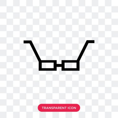 Saydam arka plan üzerinde gözlük izole gözlük vektör simgesi 