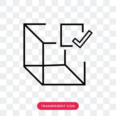 Vektör simgesi üzerinde şeffaf arka plan izole kontrol paketi,