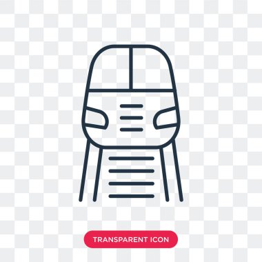 Saydam arka plan üzerinde tren logo tasarımı izole tren vektör simgesi