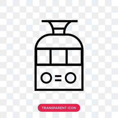 Saydam arka plan üzerinde tren logo izole tren vektör simgesi