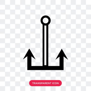 Saydam arka plan üzerinde çapa lo izole çapa vektör simgesi