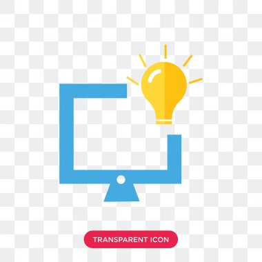 Saydam arka plan üzerinde fikir logosu d izole fikir vektör simgesi