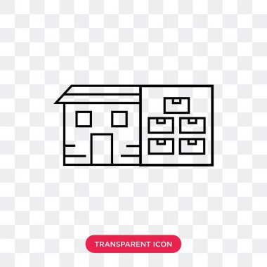 Saydam arka plan üzerinde depolama izole depolama vektör simgesi 