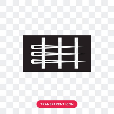 İğneler şeffaf arka plan üzerinde gerek izole vektör Icon set