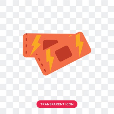 Bilet vektör simge şeffaf arka plan üzerinde bilet lo izole