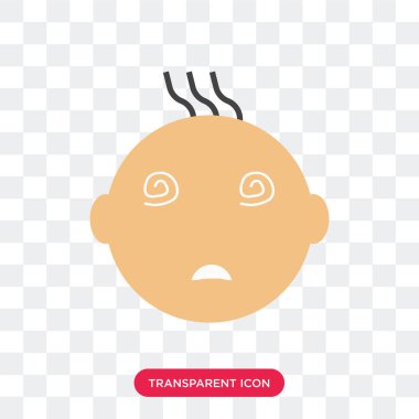 Saydam arka plan üzerinde Fain izole belli belirsiz bir gülümseme vektör simgesi