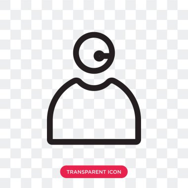 Saydam arka plan üzerinde Tel izole telemarketer vektör simgesi