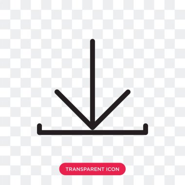 Download şeffaf arka plan üzerinde Downloa izole vektör simge