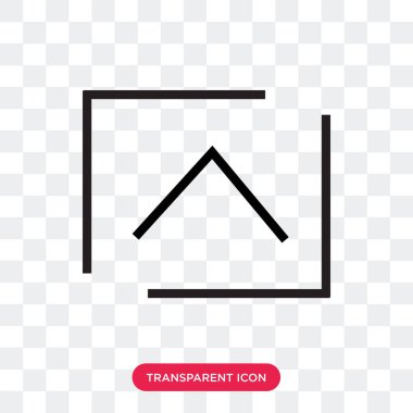 Yukarı ok vektör simgesi arro kadar şeffaf arka plan üzerinde izole