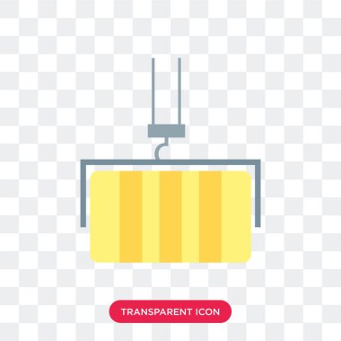 Saydam arka plan üzerinde vinç logo izole vinç vektör simgesi