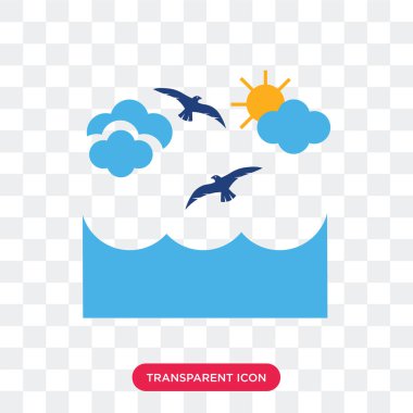 Saydam arka plan üzerinde deniz logo des izole deniz vektör simgesi