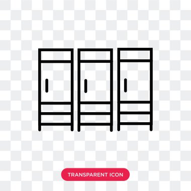 Saydam arka plan üzerinde izole sportif dolap vektör simgesi,