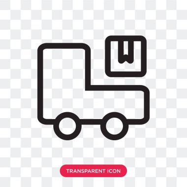 Saydam arka plan üzerinde Logist izole lojistik vektör simgesi