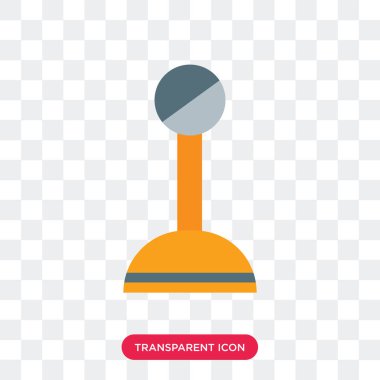 Saydam arka plan üzerinde Joystic izole joystick vektör simgesi